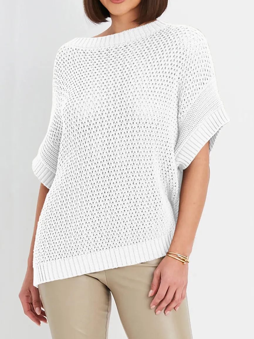 Planet by Lauren G Crochet Popover in White