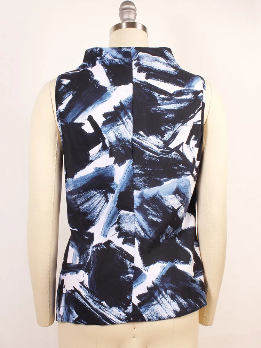 Porto Sicily Sleeveless Mock Top in Shadow Shodo