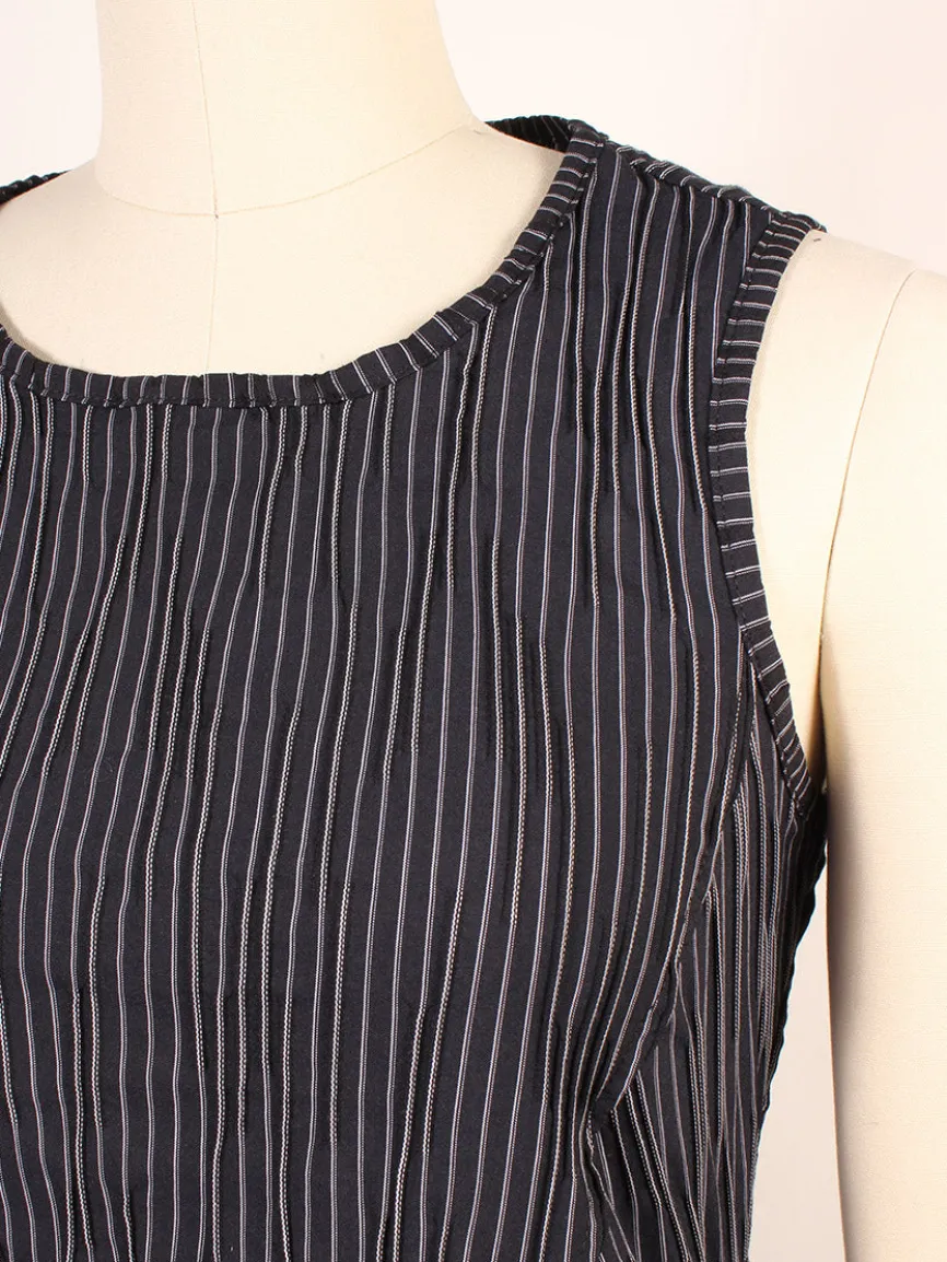 Porto Trophy Nagoya Stripe Sleeveless Dress in Navy