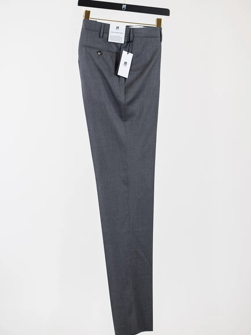 PT01 Estrato 120s Lux Wool Twill Trouser in Tan Melange