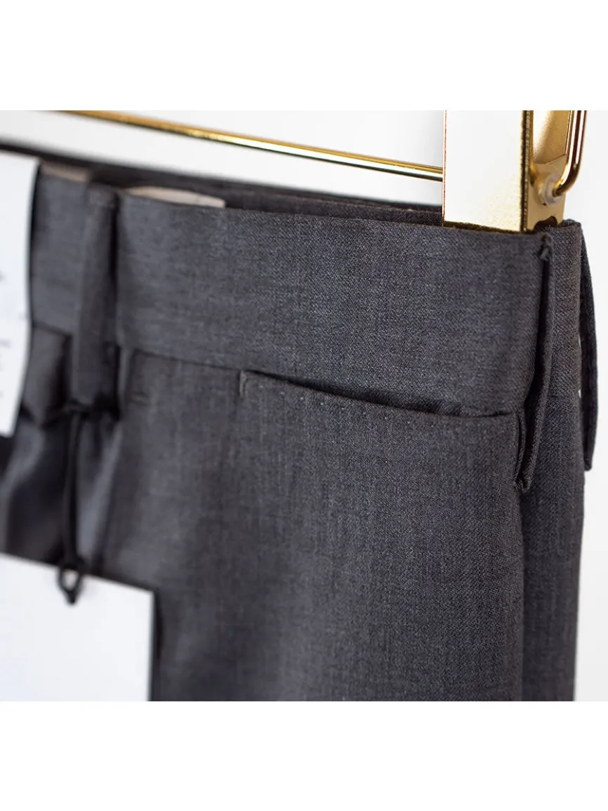 PT01 Estrato 120s Lux Wool Twill Trouser in Light Grey Melange