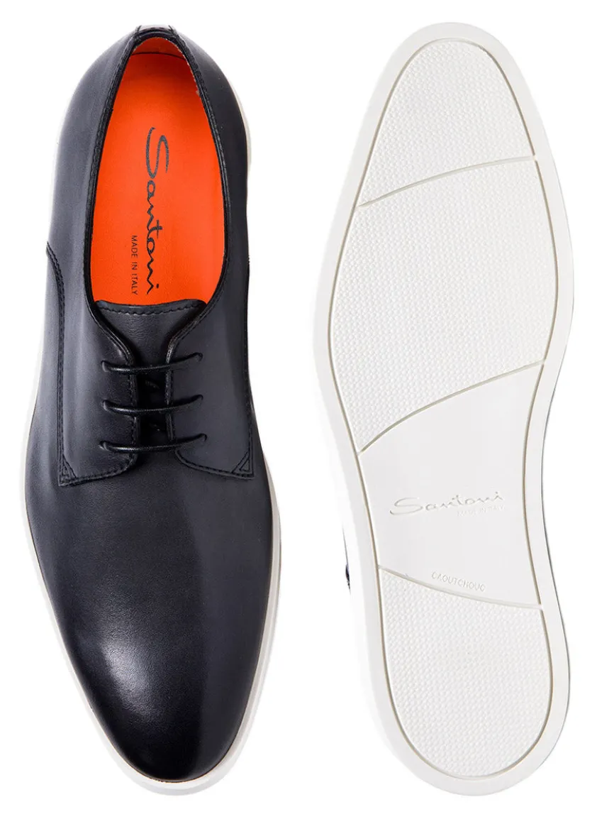 Santoni Dilate Leather Oxford in Grey
