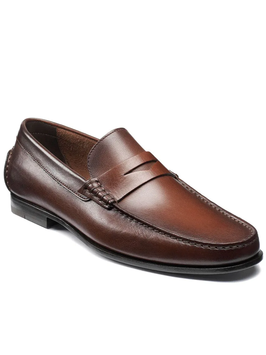 Santoni Ikangia Penny Loafer in Brown