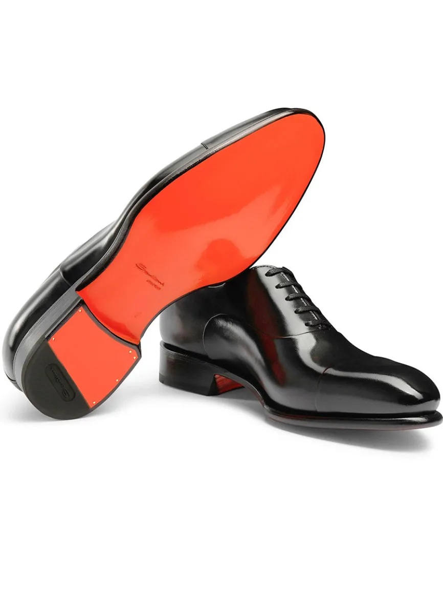 Santoni Isaac Balmoral Oxford in Black