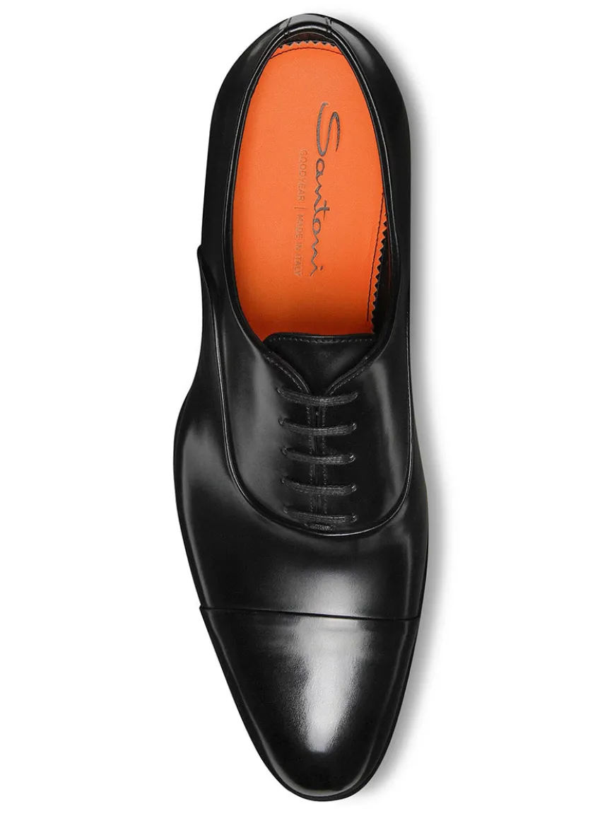 Santoni Isaac Balmoral Oxford in Black