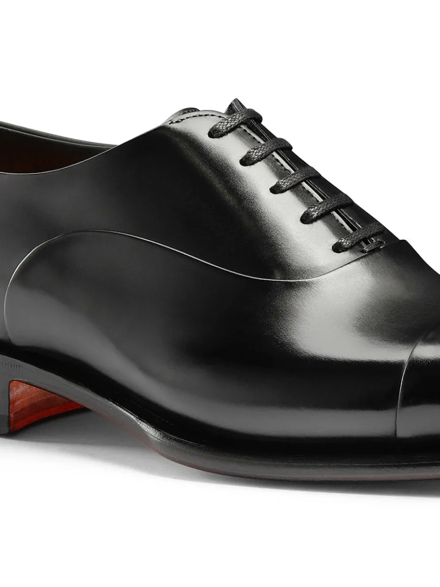 Santoni Isaac Balmoral Oxford in Black