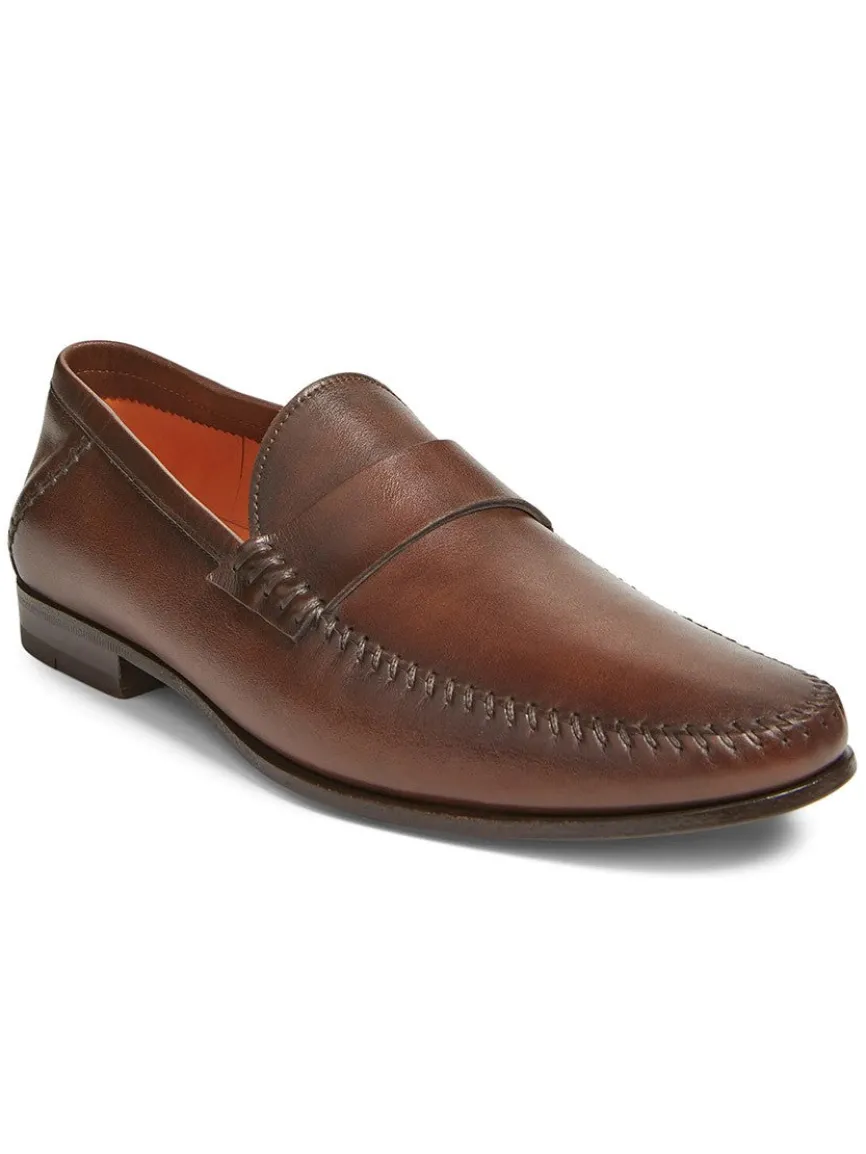 Santoni Paine Loafers in Brown