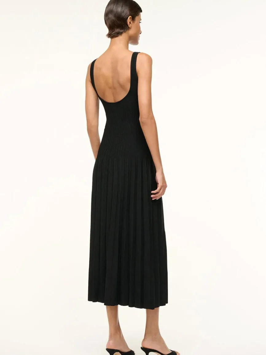 STAUD Ellison Sleeveless Dress in Black