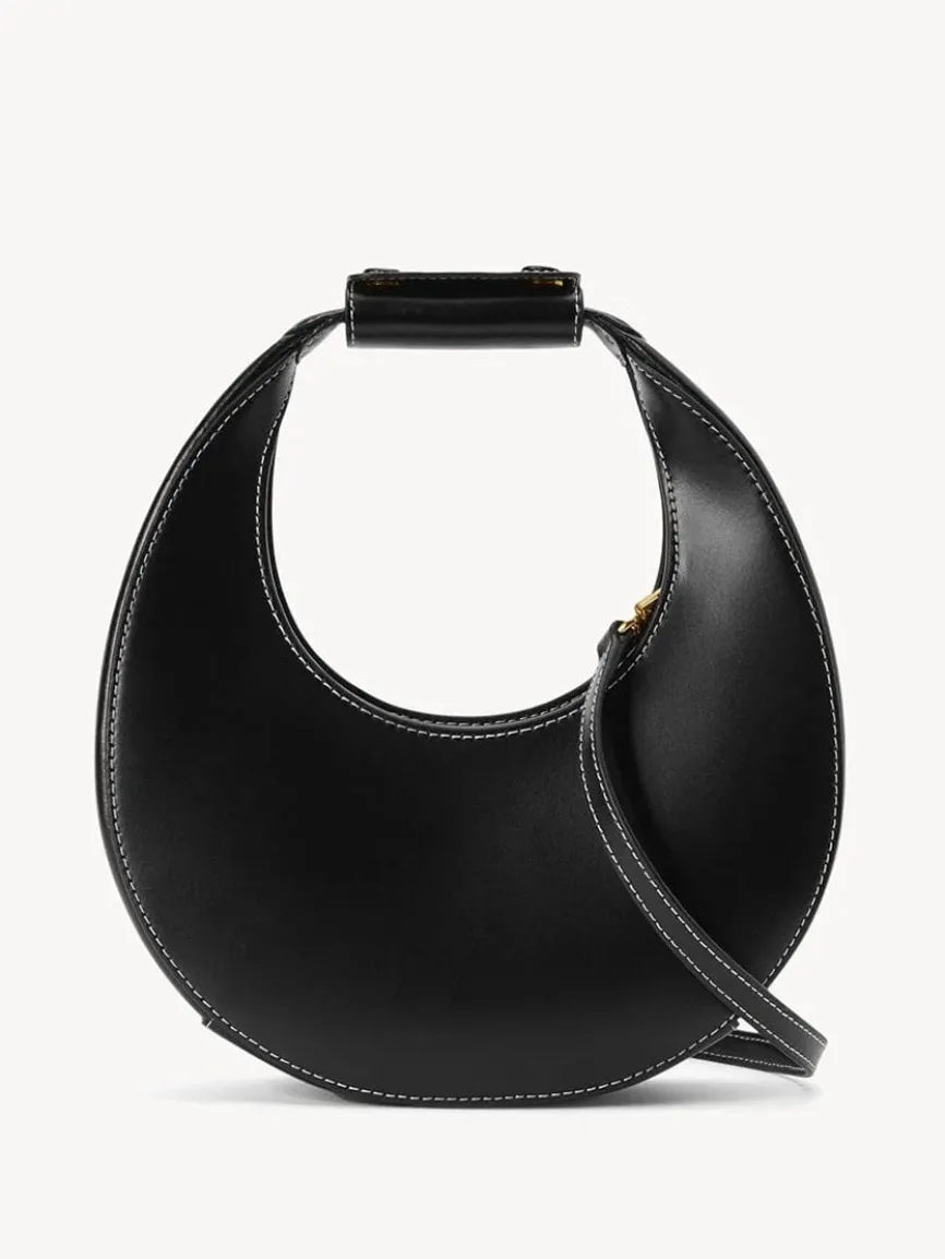STAUD Mini Moon Bag in Black