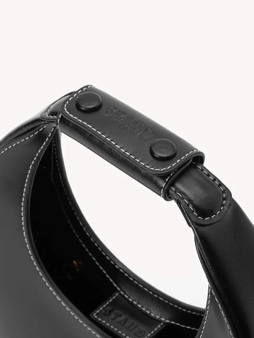 STAUD Mini Moon Bag in Black