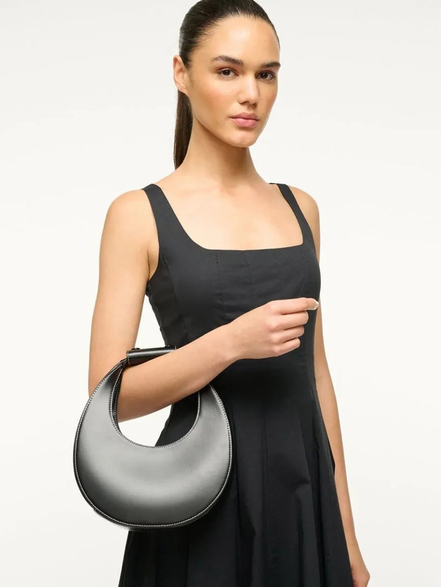 STAUD Mini Moon Bag in Black