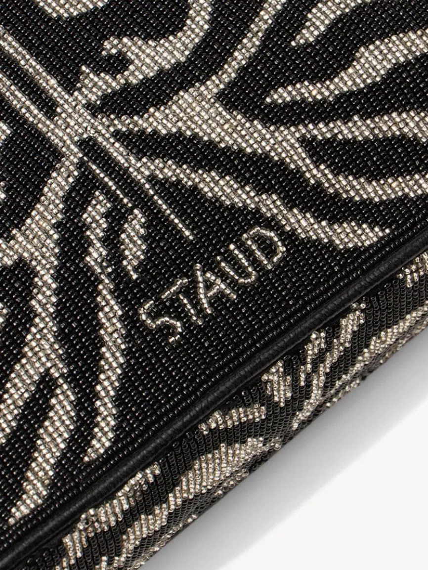 STAUD Tommy Beaded Bag in Zebra