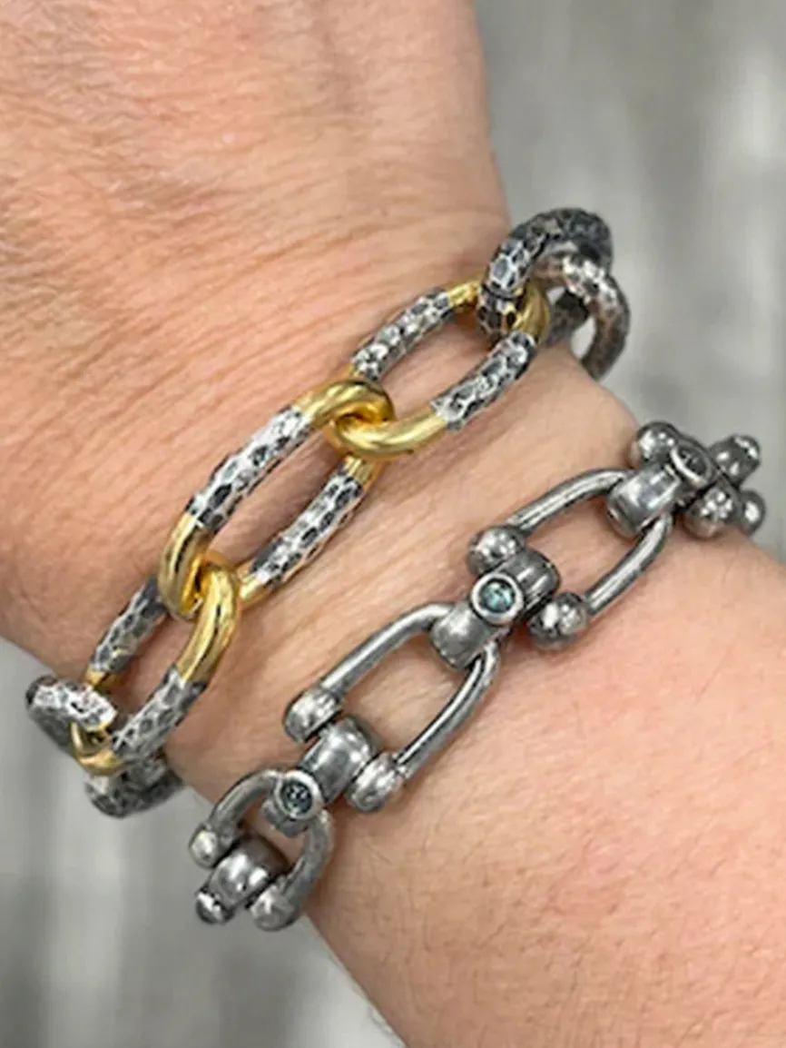 Tat2 Designs Brioni Horseshoe Bracelet in Vintage Silver