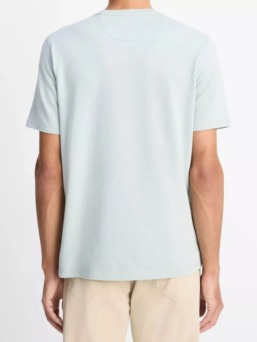 Vince Birdseye Jacquard Pima Cotton T-Shirt in Skylight
