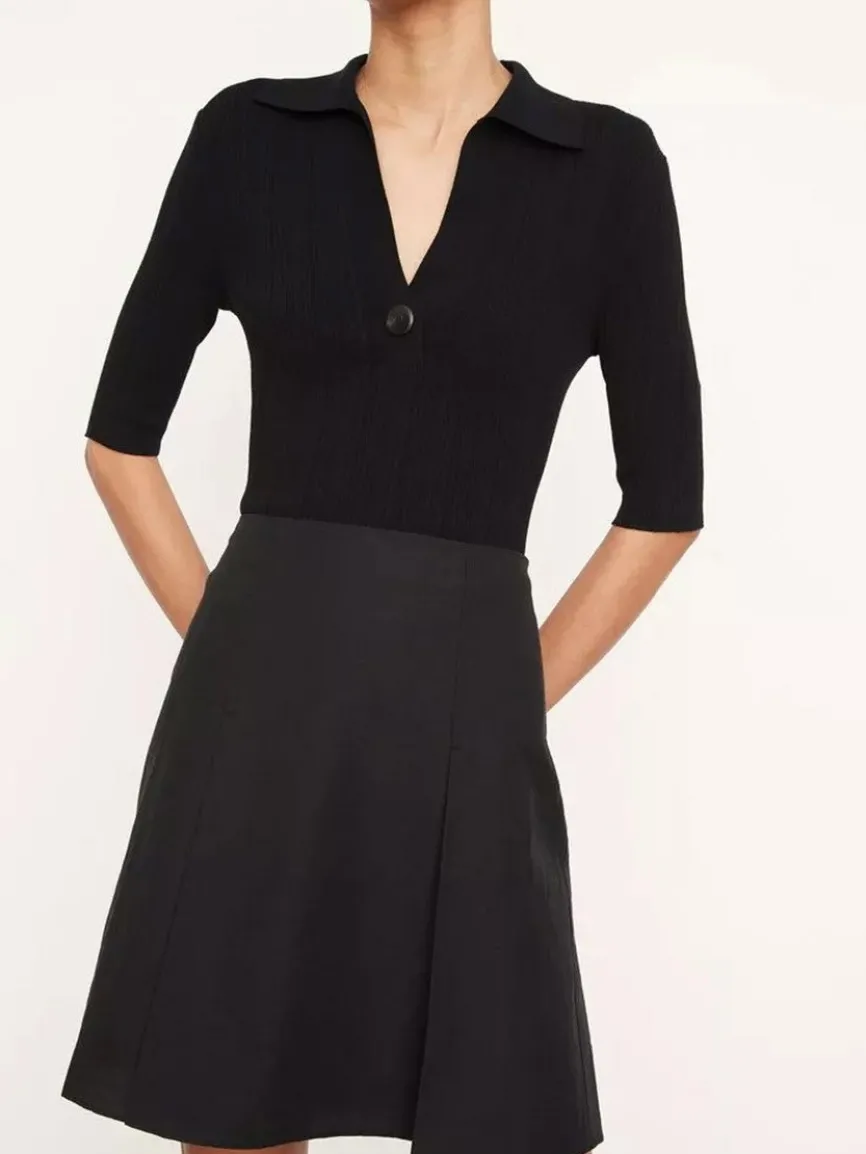 Vince Pleated Short Skirt in Black