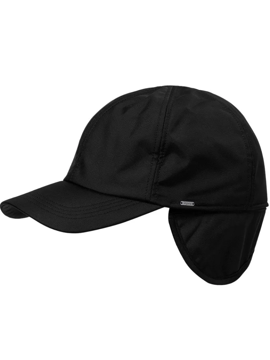 Wigéns Baseball Classic Cap in Sport Twill with Earflaps in Black
