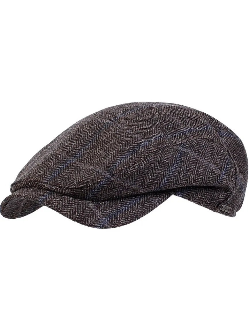 Wigéns Ivy Contemporary Cap in Brown Herringbone Check