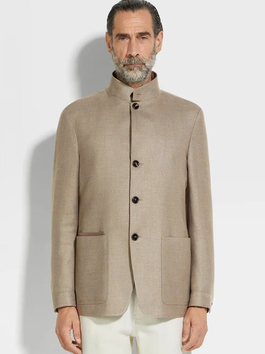 Zegna Il Conte Chore Jacket in Light Taupe