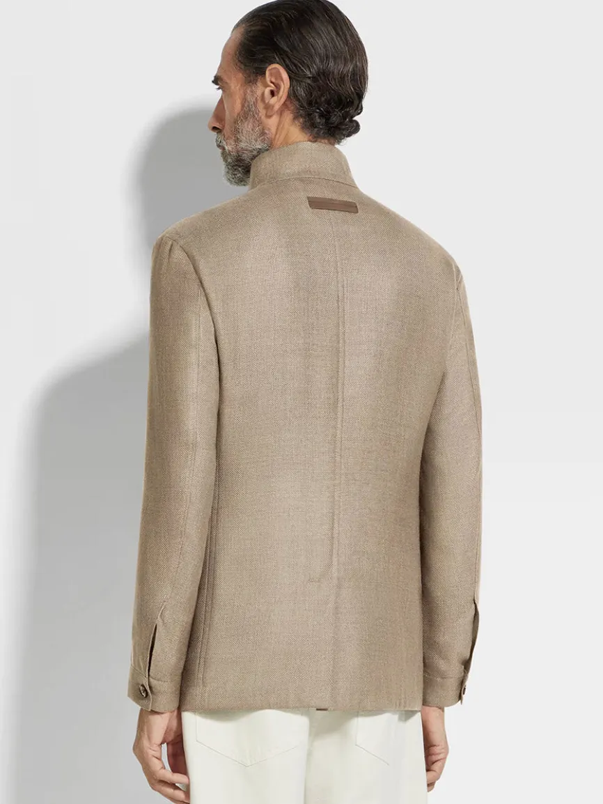 Zegna Il Conte Chore Jacket in Light Taupe